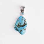 Srebrni privjesak “Moonstone with blue drop”