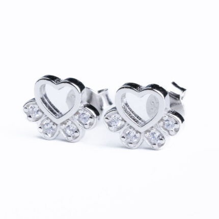 Srebrne naušnice “Sjajne šapice” 1