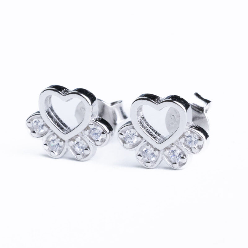 Srebrne naušnice “Sjajne šapice” 1