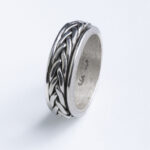 Srebrni prsten “Spin deblji pleteni”