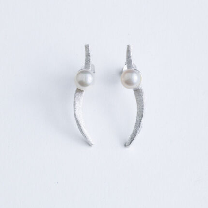 Srebrne naušnice “Zagrada s biserom”