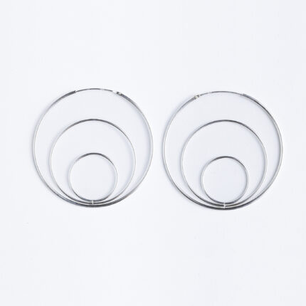 Srebrne naušnice “Krug u krugu u krugu”