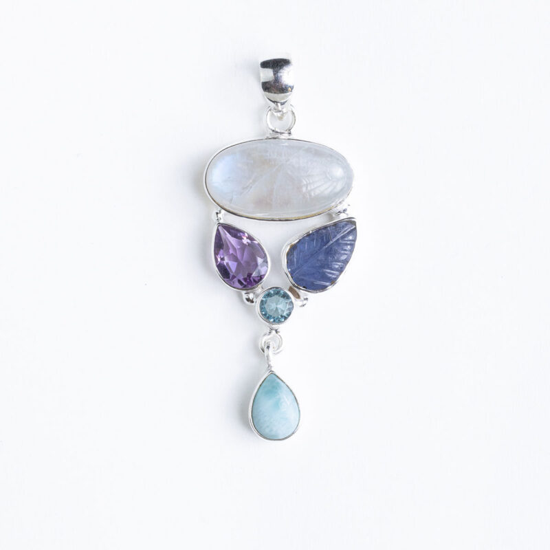 Moonstone with blue drop