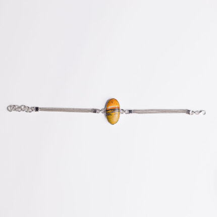 Srebrna narukvica “Bumblebee jasper“ 3