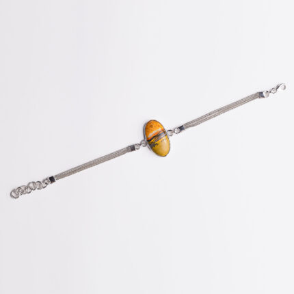 Srebrna narukvica “Bumblebee jasper“ 2