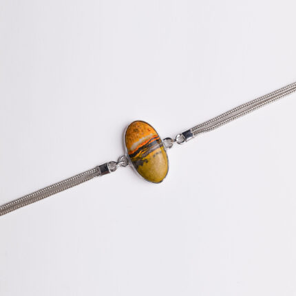 Srebrna narukvica “Bumblebee jasper“ 1