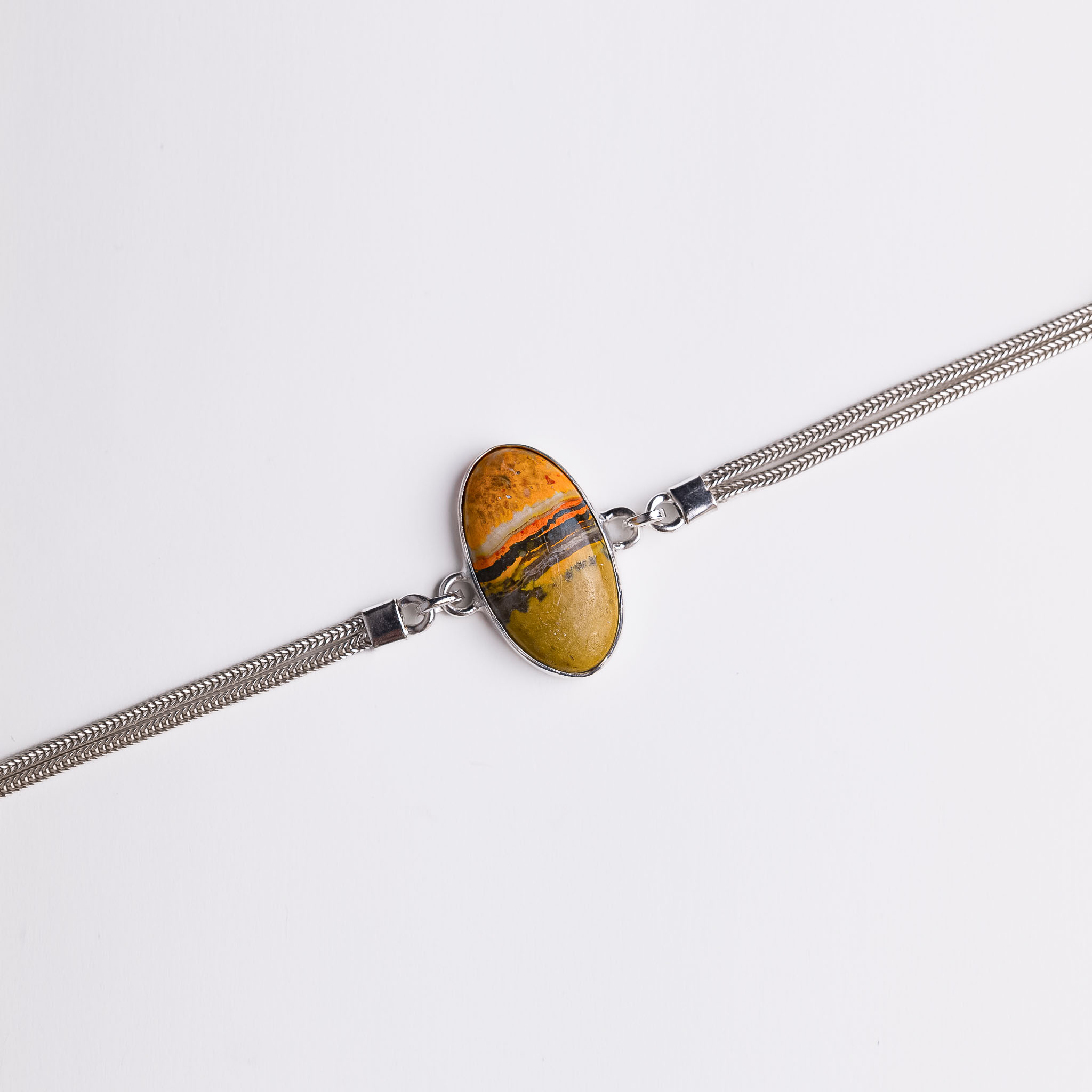 Srebrna narukvica “Bumblebee jasper“ 1 Srebrna narukvica “Bumblebee jasper“ 1