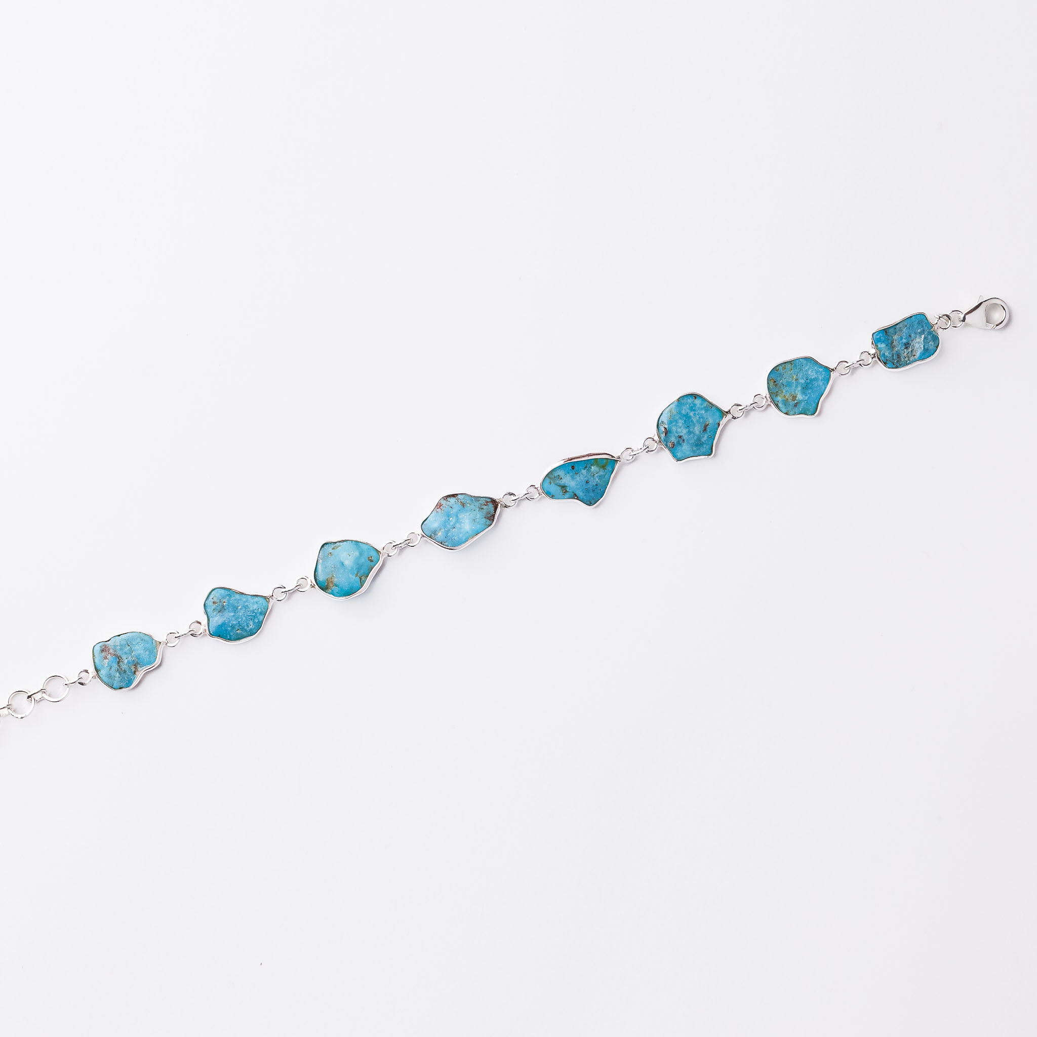 Srebrna narukvica “Komadi tirkiza“ 1 Srebrna narukvica “Komadi tirkiza“ 1