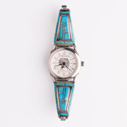 Srebrni sat “Inlay tirkiz sat” 1