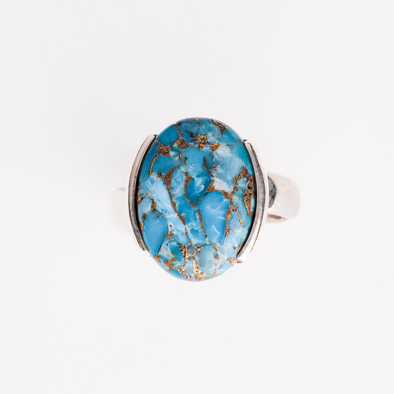Srebrni prsten “Oval tirkiza“ 1 Silver Ring "Turquoise Oval“ - Image 1