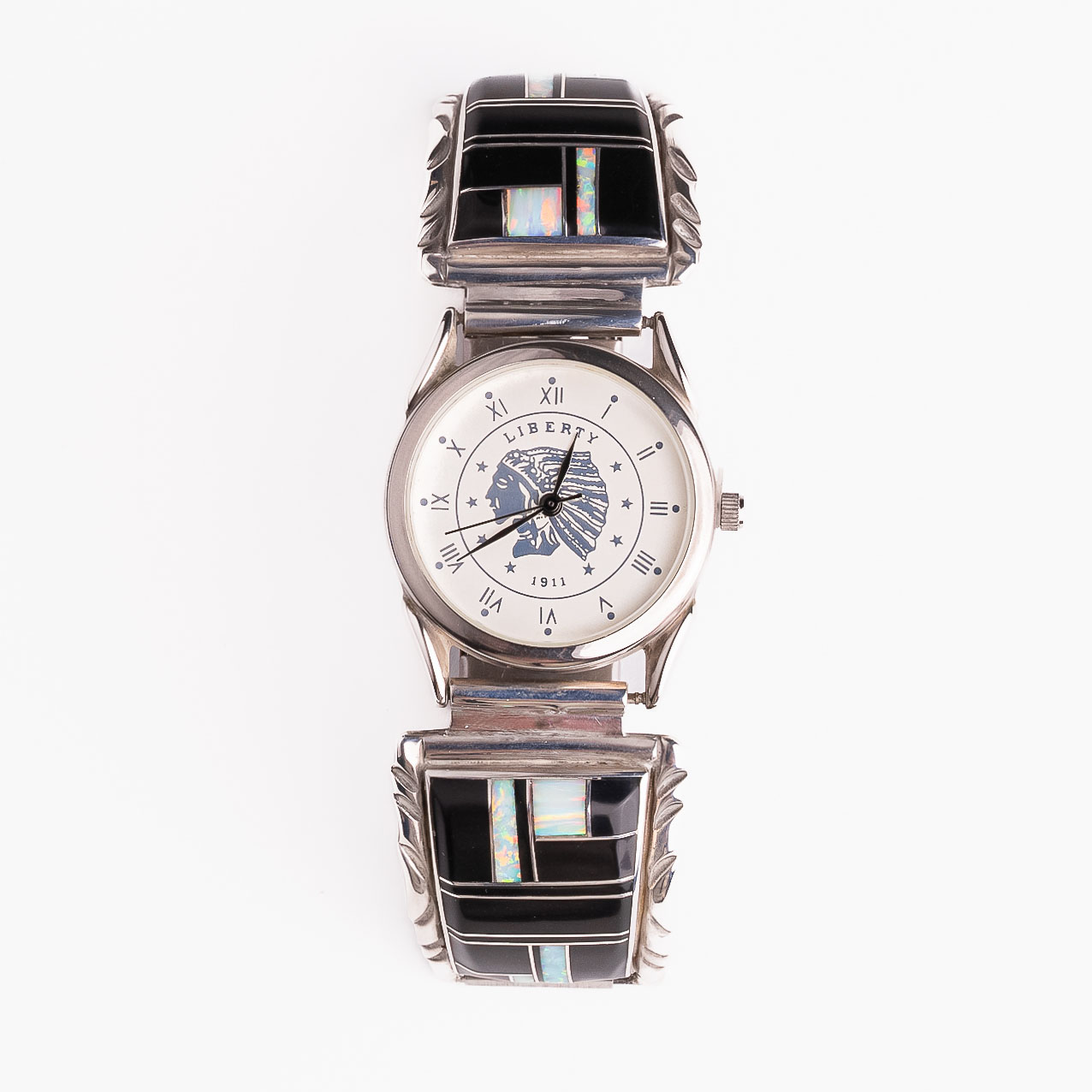 Srebrni sat “Inlay oniks i opal sat” 1 Srebrni sat “Inlay oniks i opal sat” 1