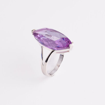 Srebrni prsten “Svijetlo ljubičasti pupoljak” 2