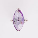 Silver Ring "Light Purple Bud "