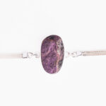 Srebrna narukvica “Oval purpurit“ 1