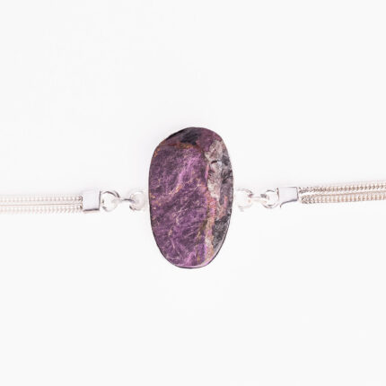 Srebrna narukvica “Oval purpurit“ 1