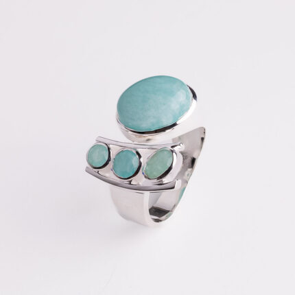 Srebrni prsten “Amazonit“ 1