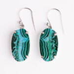 Srebrne naušnice “Ovali azurit“