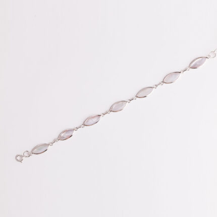 Srebrna narukvica “Špic s dvije strane spužva-koralj i bijeli sedef“ 4