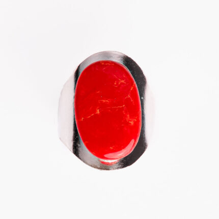 Srebrni prsten “Oval spužva-koralj“ 1