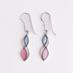 Srebrne naušnice “Dupli špic sa sedefom“