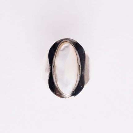 Srebrni prsten “Oval bijeli sedef“ 1