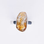 Srebrni prsten “Nebrušeni citrin“ 1