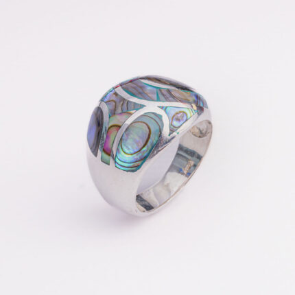 Srebrni prsten “ Debela burma sa sedefom 1”