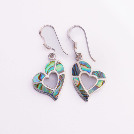 Srebrne naušnice “Viseća šuplja srca”