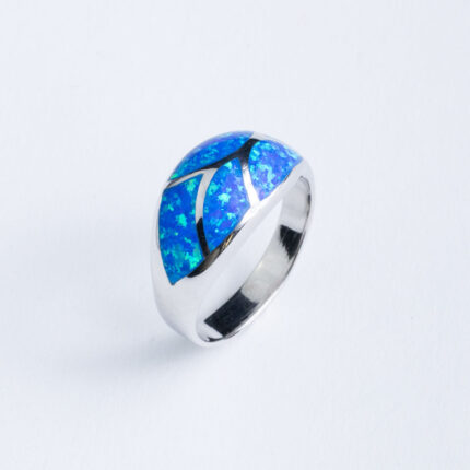 Srebrni prsten “Plavi opal list”