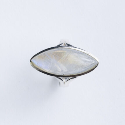 Srebrni prsten “Mjesečev kamen veliki špic” 2