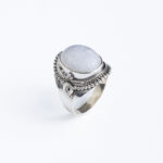 Srebrni prsten “Mjesečev kamen oval filigran na pleh burmi” 1