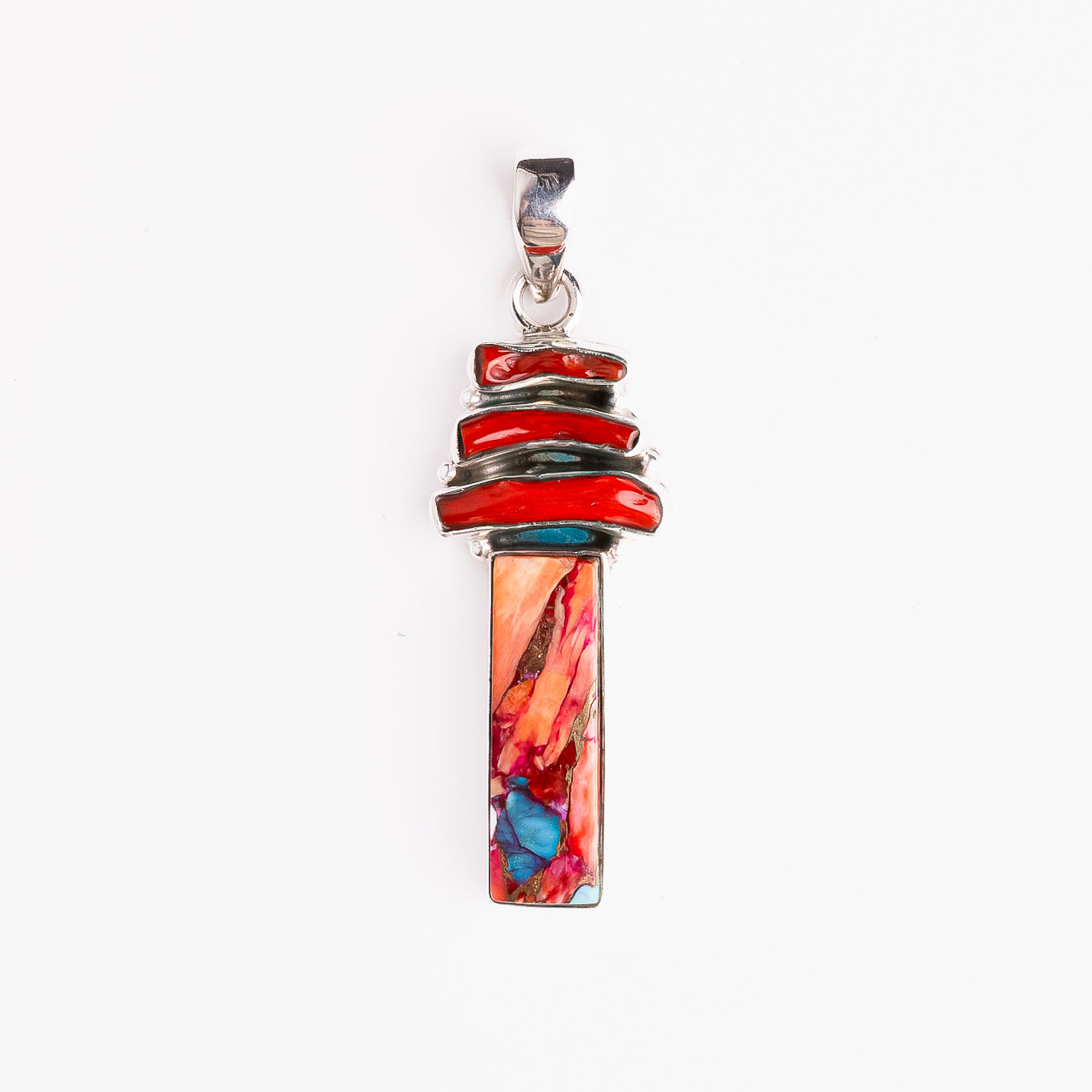 Srebrni privjesak “Koralji i pink oyster turquoise” Srebrni privjesak “Koralji i pink oyster turquoise”